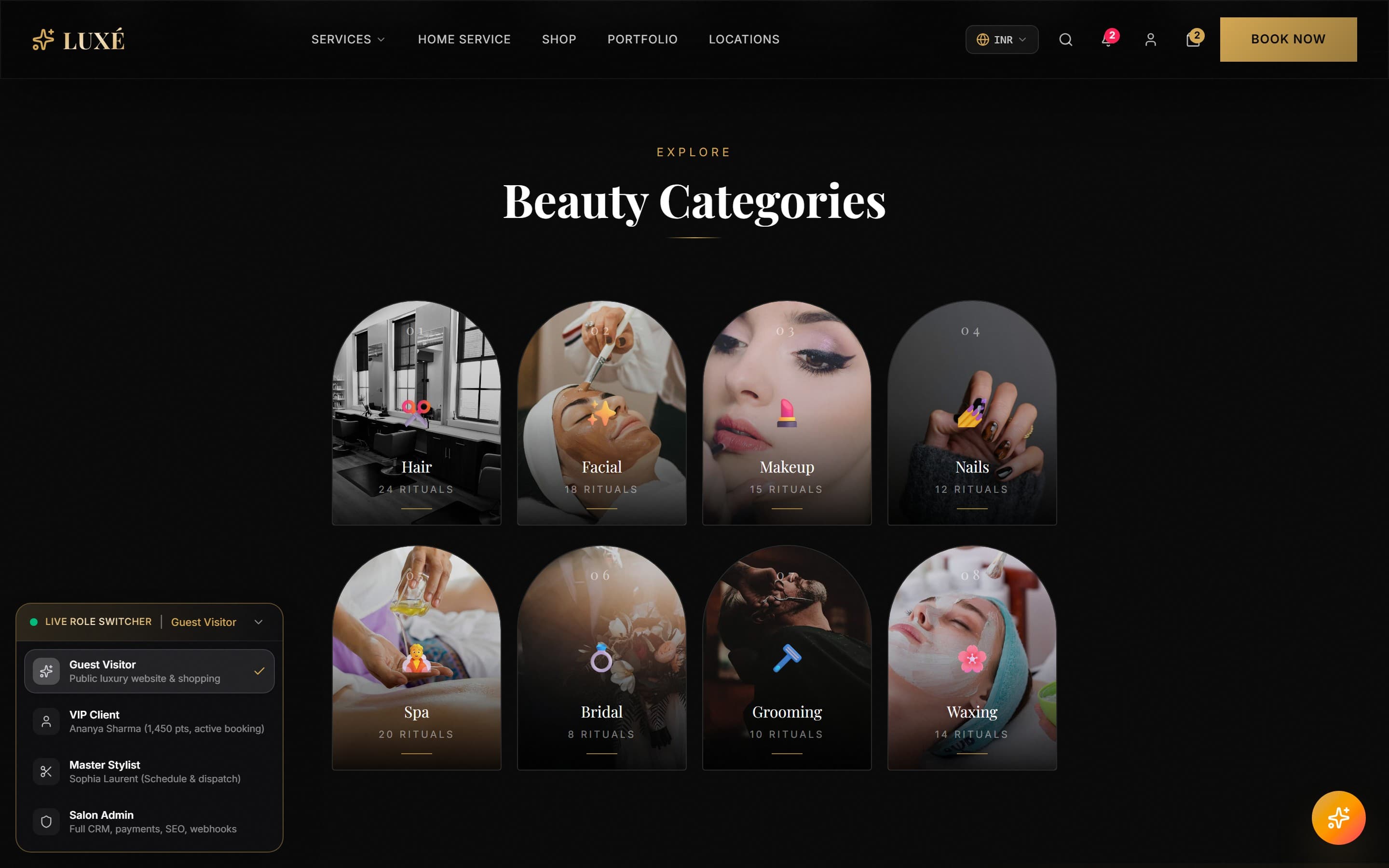 Visual Layouts & Service Grid