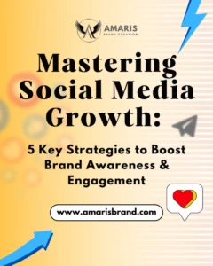 amaris brand creation - mastering social media growth 5 key strategies to boost brand awareness and engagement